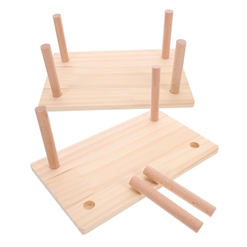 TOYZFRIENDY 2 Stück Teiliges Hamsterspielzeug aus Massivem Holz Stabile Kletterplattform für Zwerghamster und Kleine Haustiere Beißfest Fördert Bewegung und Balance im Hamsterkäfig TOYZFRIENDY 2 Stück Teiliges Hamsterspielzeug aus Massivem Holz Stabile Kletterplattform für Zwerghamster und Kleine Haustiere Beißfest Fördert Bewegung und Balance im Hamsterkäfig von TOYZFRIENDY