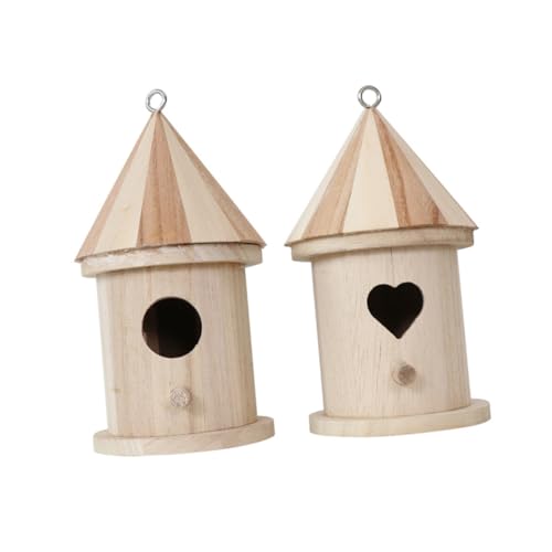 TOYZFRIENDY 2 Stück Teiliges Holz Vogelhaus mit Herz und Rundtür DIY Bastelset zum Bemalen Wetterfeste Gartenornamente für Kleine und Mittelgroße Vögel Inklusive Praktischem Eisenring zum TOYZFRIENDY 2 Stück Teiliges Holz Vogelhaus mit Herz und Rundtür DIY Bastelset zum Bemalen Wetterfeste Gartenornamente für Kleine und Mittelgroße Vögel Inklusive Praktischem Eisenring zum von TOYZFRIENDY