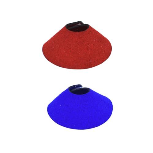 TOYZFRIENDY 2 Stück Teiliges Papageien Schutzkegel Anti Biss und Kratz Halskrause für Vögel Wundheilung und Hautschutz Einfache Anwendung Rot und Blau Geeignet für Erholung und Pflege nach von TOYZFRIENDY