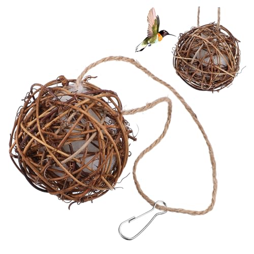 TOYZFRIENDY 2 Stück Teiliges Vogelnistmaterial Baumwolle Wetterfestes Outdoor Nistmaterial für Wildvögel Einfach Aufzuhängendes Nestspielzeug für Gartenvögel für Vogelbeobachtung und von TOYZFRIENDY