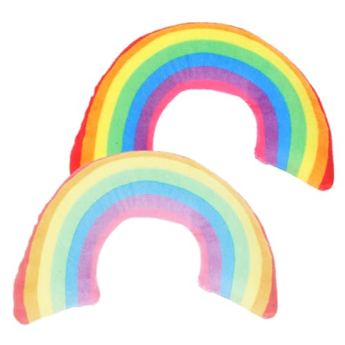 TOYZFRIENDY 2 Stück U förmiges Katzenkissen mit Katzenminze Beruhigendes Schlafkissen und Katzenspielzeug Weiches Kuschelkissen für Katze Buntes Regenbogen Design für Drinnen und Draußen TOYZFRIENDY 2 Stück U förmiges Katzenkissen mit Katzenminze Beruhigendes Schlafkissen und Katzenspielzeug Weiches Kuschelkissen für Katze Buntes Regenbogen Design für Drinnen und Draußen von TOYZFRIENDY