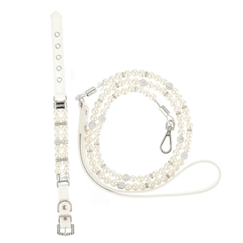 TOYZFRIENDY 2 Stück Verstellbares Hundehalsband mit Perlen und Flexible Hundeleine Set für Kleine Hunde Schmuckhalsband Geeignet für Spaziergänge Training zu Besonderen Anlässen TOYZFRIENDY 2 Stück Verstellbares Hundehalsband mit Perlen und Flexible Hundeleine Set für Kleine Hunde Schmuckhalsband Geeignet für Spaziergänge Training zu Besonderen Anlässen von TOYZFRIENDY