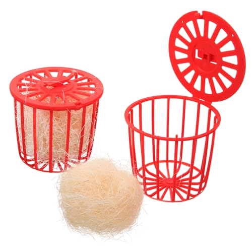 TOYZFRIENDY 2 Stück Vogel nestschale Kokosfaser Stabiles Nistbecken für Papageien und Kanarienvögel Natürlicher Nistplatz für Kleine bis Mittelgroße Käfige Spielerisches Vogelnest für von TOYZFRIENDY