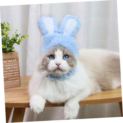 TOYZFRIENDY 2 Stück Waschbare Katzenohren Hasenohren Kostüm Haustierhut aus Kaschmir Hautfreundlich und Bequem Geeignet für Katzen und Kleine Hunde für Cosplay Halloween und Themenpartys von TOYZFRIENDY