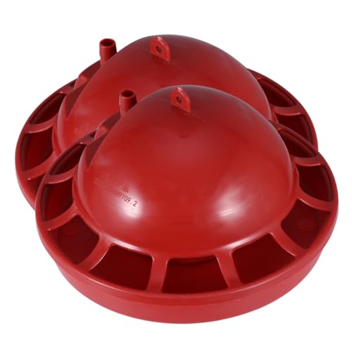 TOYZFRIENDY 2 Stücke Automatische Kükentränke mit Schwimmflasche Langlebiger Geflügel Wassertrinker Selbstnachfüllend für Küken Tauben Vögel und Kleine Nutztiere Rot von TOYZFRIENDY