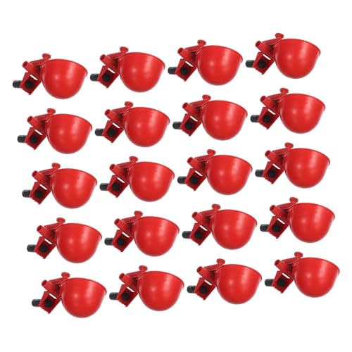 TOYZFRIENDY 20 Stück Teiliges Automatischer Tränken für Geflügel Verstellbare Wassermenge Rote Tränkschalen für Hühner Wachteln Tauben und Vögel Geeignet für Geflügelhaltung TOYZFRIENDY 20 Stück Teiliges Automatischer Tränken für Geflügel Verstellbare Wassermenge Rote Tränkschalen für Hühner Wachteln Tauben und Vögel Geeignet für Geflügelhaltung von TOYZFRIENDY
