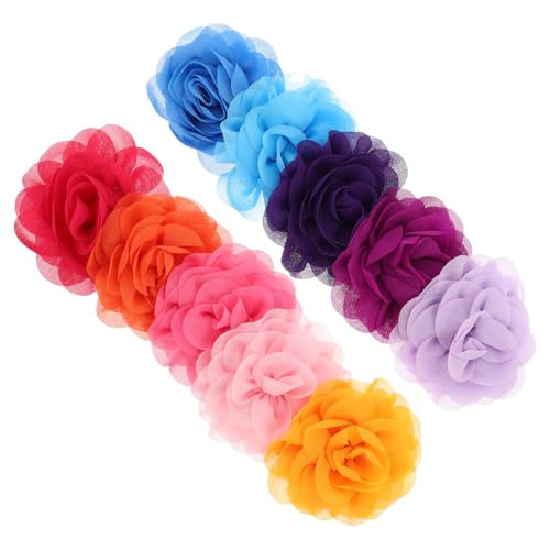 TOYZFRIENDY 20 Stück Teiliges Mehrfarbiger Chiffon Blumen Anhänger Haustier Halsbanddekoration für und Hunde Geeignet für Stilvolle Accessoires für Alltag und Festlichkeiten von TOYZFRIENDY