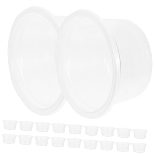TOYZFRIENDY 20 Stück Teiliges Reptilien Napf Transparent Wiederverwendbar Kleine Futter Wasserschalen für Schildkröten Geckos Schlangen Echsen Praktische Terrarien Näpfe für Täglichen von TOYZFRIENDY