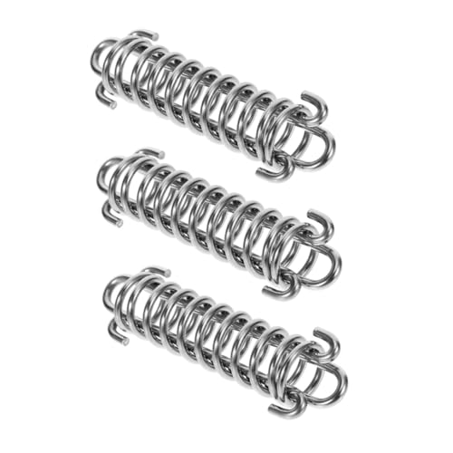 TOYZFRIENDY 3 Stück Edelstahl Zugfeder für Hundeleine Stoßdämpfende Zugfeder für Mittelgroße bis Große Hunde Wetterbeständig Hohe Belastbarkeit für Outdoor Spaziergänge und Bewegungsfreudige von TOYZFRIENDY