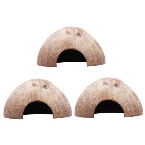 TOYZFRIENDY 3 Stück Hamster Höhle aus Natürlicher Kokosnussschale Beißfestes Nager Versteck Gemütliches Versteck für Hamster und Ratten Multifunktionales Spiel Ruhehaus für Kleintiere TOYZFRIENDY 3 Stück Hamster Höhle aus Natürlicher Kokosnussschale Beißfestes Nager Versteck Gemütliches Versteck für Hamster und Ratten Multifunktionales Spiel Ruhehaus für Kleintiere von TOYZFRIENDY
