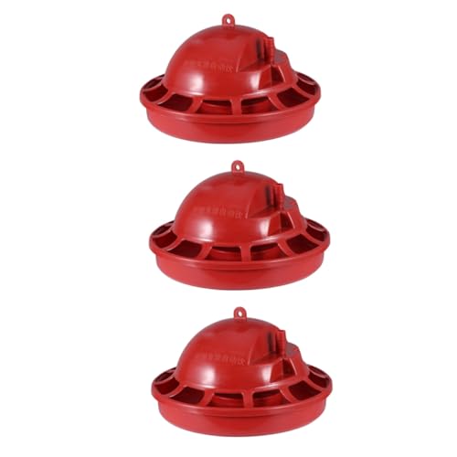 TOYZFRIENDY 3 Stück Teiliges Automatisches Hühnertränken Dicker Tränkehalter mit Nachfüllfunktion Kükengerechte Wasserschale für Geflügel Wie Hühner Enten und Gänse Wassersparend und von TOYZFRIENDY