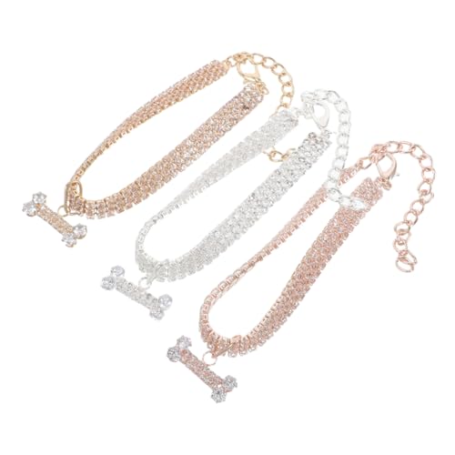 TOYZFRIENDY 3 Stück Teiliges Haustierhalsband Verstellbar mit Funkelndem Knochenanhänger Kleine Hunde und Katzen Halskette Festlicher Schmuck für Neujahrsfeiern und Täglichen Gebrauch TOYZFRIENDY 3 Stück Teiliges Haustierhalsband Verstellbar mit Funkelndem Knochenanhänger Kleine Hunde und Katzen Halskette Festlicher Schmuck für Neujahrsfeiern und Täglichen Gebrauch von TOYZFRIENDY