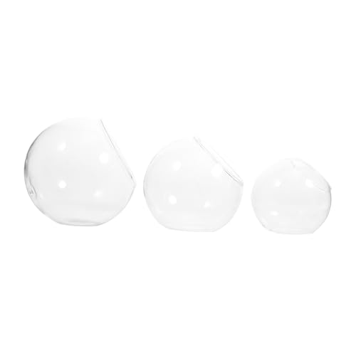 TOYZFRIENDY 3 Stück Teiliges Landschafts Glasflaschen Schräg Offene DIY Terrarienflaschen Geeignet für Moos und Luftpflanzen Dekorative Glasflaschen für Pflanzenarrangements von TOYZFRIENDY