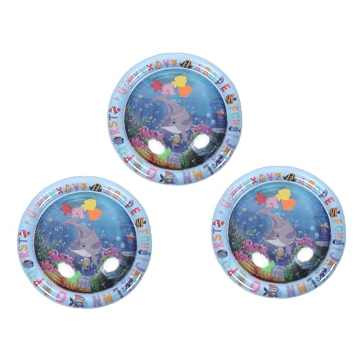 TOYZFRIENDY 3 Stücke Teiliges Kühlpad für Haustiere Sensorische Wasserspielmatte mit Meeresleben-Motiv Leichtes Hygienisches Wasserbett für Katzen und Hunde Einfache Aufblasfunktion für von TOYZFRIENDY