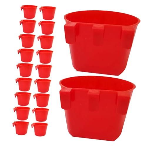 TOYZFRIENDY 30 Stück Teiliges Vogelkäfig zubehör Futter Wasserschalen aus Bruchsicherem Einfache Installation Praktische Futterbecher für Papageien Hühner und Kleine Vögel Leicht zu Reinigen von TOYZFRIENDY