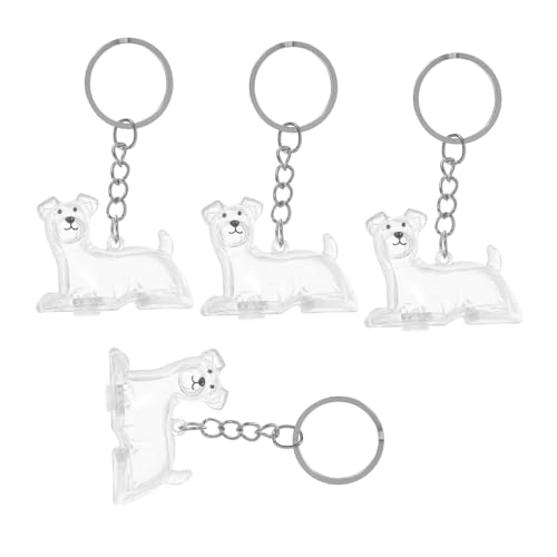 TOYZFRIENDY 4 Stück Haarspeicherbeutel hängen Dekoration Tierschlüsselketten Hund Schlüsselanhänger Handtasche Charme Taschenreihe Schlüsselanhänger mit Tieren Hundendekor Abs Transparent von TOYZFRIENDY