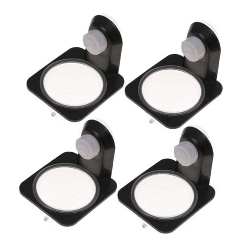 TOYZFRIENDY 4 Stück Reptilienschale Fütterung Crested Gecko Essen Gecko Food Bowl Futtermittel Für Reptilien Reptilienfutterautomat Wassernapf Für Reptilien Haustier Schwarz von TOYZFRIENDY
