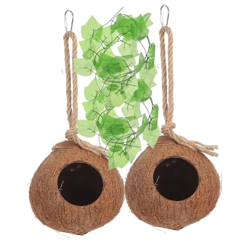 TOYZFRIENDY 4 Stück Teiliges Reptil Nest aus Natürlicher Kokosnuss Schale mit Hängendem Nest Kompakt Praktisch und Geeignet für Bartagame und Terrarienzubehör TOYZFRIENDY 4 Stück Teiliges Reptil Nest aus Natürlicher Kokosnuss Schale mit Hängendem Nest Kompakt Praktisch und Geeignet für Bartagame und Terrarienzubehör von TOYZFRIENDY