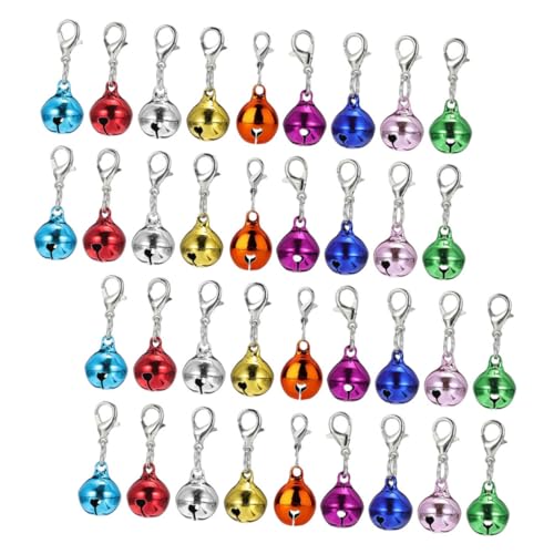 TOYZFRIENDY 45 Stück Teiliges Glocken Set für Haustierhalsbänder Leichte Metallglocken Farben Vielseitig als Schlüsselanhänger und DIY Zubehör für Katzen Hunde und Kleine Tiere Geräuscharm und von TOYZFRIENDY