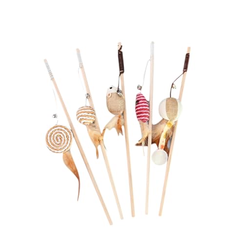 TOYZFRIENDY 5 Stück Teiliges Holzstab mit Maus Glockendesign Interaktives Kätzchenspielzeug für Drinnen Fördert Aktivität und Bindung Zufälliger Stil TOYZFRIENDY 5 Stück Teiliges Holzstab mit Maus Glockendesign Interaktives Kätzchenspielzeug für Drinnen Fördert Aktivität und Bindung Zufälliger Stil von TOYZFRIENDY