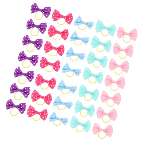 TOYZFRIENDY 50 Stück Teiliges Haustier haarbänder mit Schleifen Leichte Dekorative Hundeschleifen haarschleifen für Katzen und Hunde Modische Pet Bow Headwear für Partys und Alltag von TOYZFRIENDY
