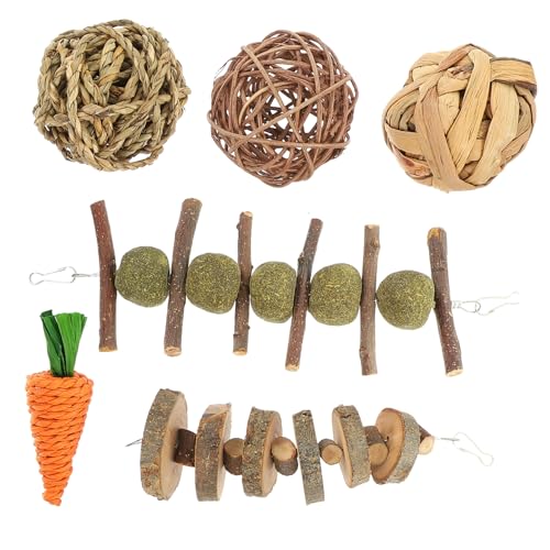 TOYZFRIENDY 6 Stück Teiliges Nagetierspielzeug für Hamster Kaninchen und Meerschweinchen Natürliche Kauspielzeuge zur Zahnpflege Kleines Haustierzubehör für Käfig Fördert Gesunde Zähne und TOYZFRIENDY 6 Stück Teiliges Nagetierspielzeug für Hamster Kaninchen und Meerschweinchen Natürliche Kauspielzeuge zur Zahnpflege Kleines Haustierzubehör für Käfig Fördert Gesunde Zähne und von TOYZFRIENDY