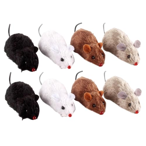 TOYZFRIENDY 8 Stück Teiliges Aufziehmaus katzenspielzeug aus Plüsch Mechanisch Batteriefrei Lebensechte Maus für Katzen Interaktives Kuscheltier Zufällige Farben Langlebig und Zufällige Farbe TOYZFRIENDY 8 Stück Teiliges Aufziehmaus katzenspielzeug aus Plüsch Mechanisch Batteriefrei Lebensechte Maus für Katzen Interaktives Kuscheltier Zufällige Farben Langlebig und Zufällige Farbe von TOYZFRIENDY