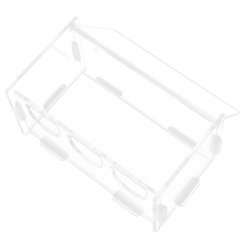 TOYZFRIENDY Acryl Futterstation für Vögel Robust und Bruchsicher Große Futterbox für Hühner und Papageien Leicht zu Reinigen für Außenhaltung und Käfige Vielseitiger Futternapf von TOYZFRIENDY