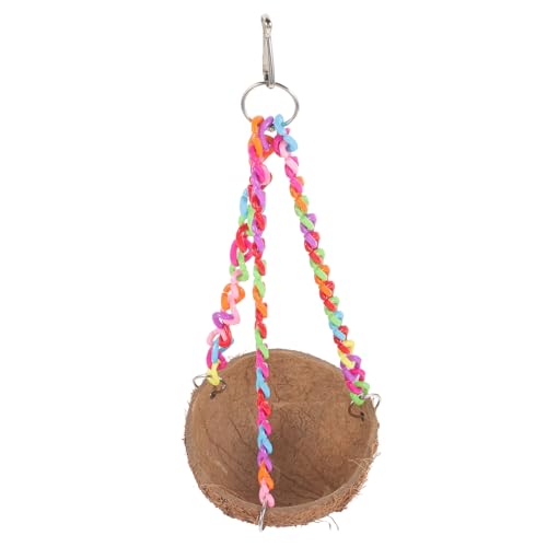 TOYZFRIENDY Buntes Papageien hängesitzbrett aus Kokosnuss mit Farbiger Kette Natürliches Outdoor vogelhaus Leichtes Vogelhäuschen für Vogelkäfige und Brutplätze Zufällige Zufällige Farbe TOYZFRIENDY Buntes Papageien hängesitzbrett aus Kokosnuss mit Farbiger Kette Natürliches Outdoor vogelhaus Leichtes Vogelhäuschen für Vogelkäfige und Brutplätze Zufällige Zufällige Farbe von TOYZFRIENDY