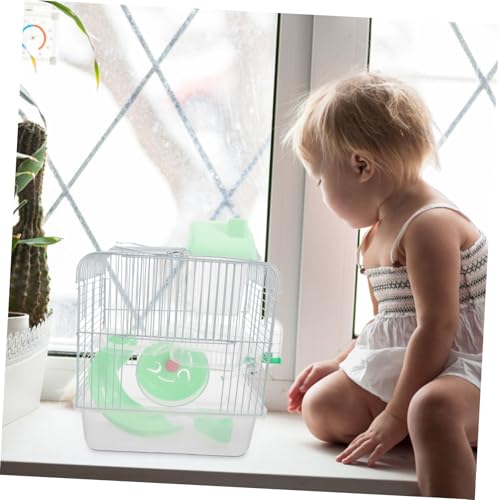 TOYZFRIENDY Doppelstöckiger Hamsterkäfig Großer Käfig mit Stabilem Draht und Geräumiges Hamsterhaus für Zwerghamster und Kleine Haustiere Geeignet als Sicheres Versteck und Spielplatz von TOYZFRIENDY