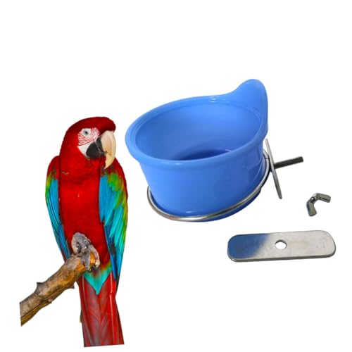 TOYZFRIENDY Edelstahl Futter und Trinknapf für Papageien und Wellensittiche Multifunktionale Futterschale Blau Robust Leicht zu Reinigen Geeignet für Vogelkäfige und Vogelhaltung TOYZFRIENDY Edelstahl Futter und Trinknapf für Papageien und Wellensittiche Multifunktionale Futterschale Blau Robust Leicht zu Reinigen Geeignet für Vogelkäfige und Vogelhaltung von TOYZFRIENDY