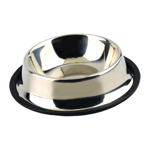 TOYZFRIENDY Edelstahl Haustiernapf Rutsch Futternapf Robuster Metallnapf für Hunde Katzen Sicherer Wassernapf Futterbehälter für Zuhause und Geschäft von TOYZFRIENDY