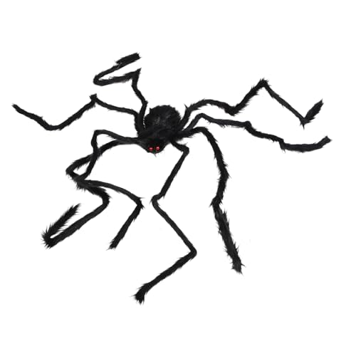 TOYZFRIENDY Halloween XXL Schwarzer Spinnen Haustier Dekor Kreative Gruselige Dekoration für Hunde und Katzen Langlebig für Halloween Partys und Innenbereich Einzigartiges Spider Ornament für von TOYZFRIENDY