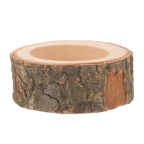 TOYZFRIENDY Hamster Futternapf aus Holz Kleine Futterschale für Chinchilla Kaninchen und Kleintiere Langlebig Glatte Oberfläche Platzsparend Einfach zu Reinigen Praktisches Futterzubehör für von TOYZFRIENDY