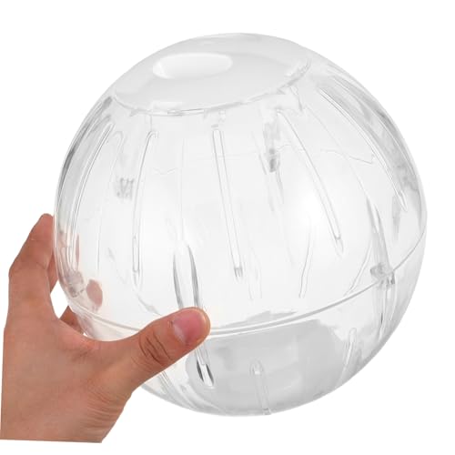TOYZFRIENDY Hamster Sports Ball mit Belüftungslöchern Transparenter Kunststoff Laufball für Hamster Rennkugel als Fitnessspielzeug Gerbils und Eichhörnchen Geräuscharm und Vielseitig Geeignet von TOYZFRIENDY
