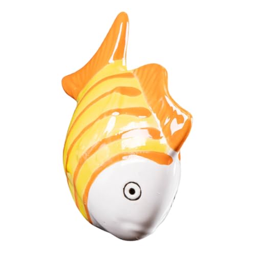 TOYZFRIENDY Handbemalte Keramische Schwimmfische mit Streifen Realistische Schwimmende Aquariumdekoration für Fischbecken Teich und Garten Langlebige Detailreiche Fischfiguren aus Keramik von TOYZFRIENDY