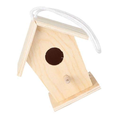 TOYZFRIENDY Handgefertigtes DIY Vogelhaus aus Holz zum Bemalen Mini Holzvogelhaus mit Aufhängung Bastelset für Kreative Garten deko Unbemalt für Frühling und Partygestaltung von TOYZFRIENDY