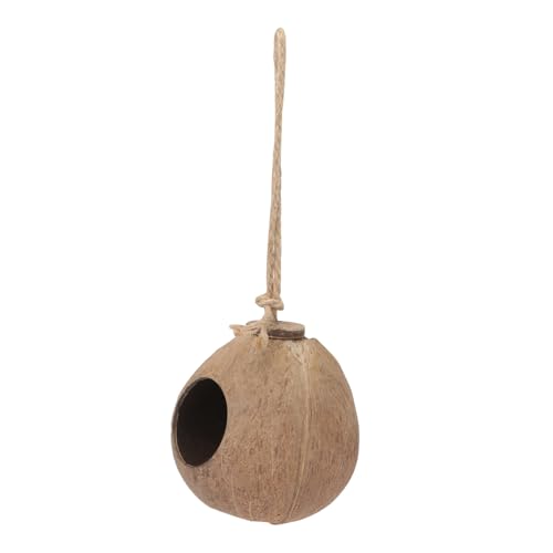 TOYZFRIENDY Handgefertigtes Kokosnuss Nistnest Vogelhaus Kreative Gartendekoration Hängend Robustes Naturmaterial Für Vogelwohlbefinden Zuhause und Garten von TOYZFRIENDY
