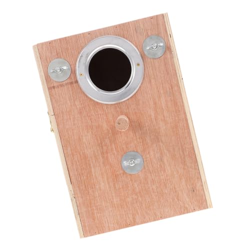 TOYZFRIENDY Holz Nistkasten mit Sitzstange für Wellensittiche Außehängendes Papageien Bruthaus Sicherer und Komfortabler Vogel Nistplatz Geeignet für Sittiche Nymphensittiche Unzerbrechliches von TOYZFRIENDY