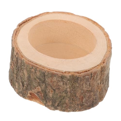 TOYZFRIENDY Holz futternapf für Hamster und Kleintiere Großes Fassungsvermögen Natürliches Kauspielzeug aus Holz Leicht zu Reinigen Geeignet für Meerschweinchen Kaninchen Zwergkaninchen und von TOYZFRIENDY