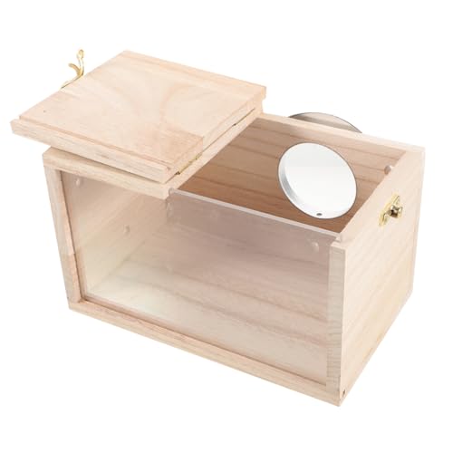 TOYZFRIENDY Holz nistkasten für Sittiche und Wellensittiche Wetterfeste Vogelzuchtbox mit Transparentem Sichtfenster Langlebiges Outdoor vogelhaus für Kleine Papageien und Gartendekoration TOYZFRIENDY Holz nistkasten für Sittiche und Wellensittiche Wetterfeste Vogelzuchtbox mit Transparentem Sichtfenster Langlebiges Outdoor vogelhaus für Kleine Papageien und Gartendekoration von TOYZFRIENDY