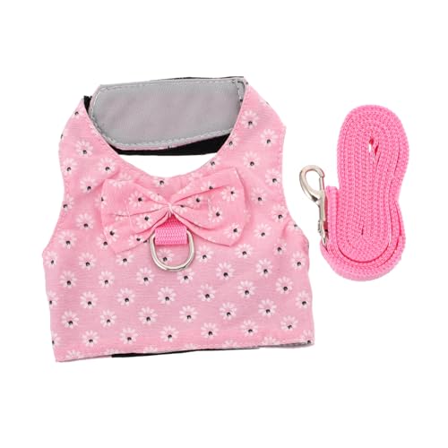 TOYZFRIENDY Kaninchen Brustgeschirr Verstellbar Atmungsaktiv mit Leine für Kleine Kleintiere Outdoor Spaziergang Geeignet Komfortable Passform und Stylisches Design von TOYZFRIENDY