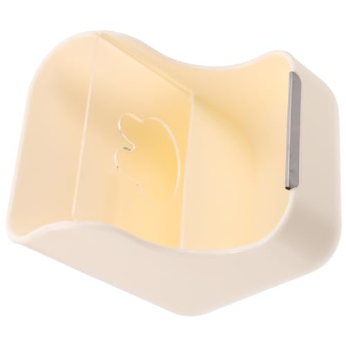 TOYZFRIENDY Kaninchen Futterspender mit Doppelkammer Kunststoff Futterkorb für Meerschweinchen und Kleintiere Bruchsicher Leicht zu Reinigen für Kleintierkäfige Beige von TOYZFRIENDY