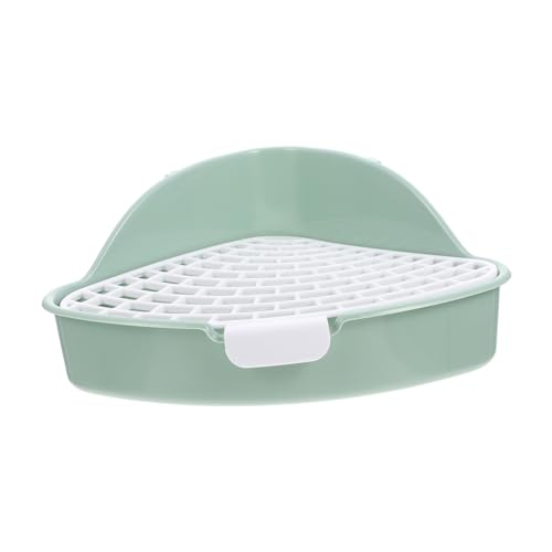 TOYZFRIENDY Kaninchen Toilette mit Rutschfestem Dickem Bodengitter und Abgerundeten Kanten Kleines Kunststoff Kleintier wc für Hasen Meerschweinchen Chinchillas Platzsparendes Einfach zu von TOYZFRIENDY