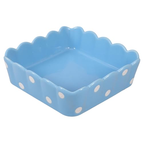 TOYZFRIENDY Keramik Futternapf für Kaninchen Meerschweinchen Hamster rutschfest und Kippsicher Kleine Futterschale für Kleintiere Leicht zu Reinigen und Pflegeleicht Glatte Zufällige Farbe von TOYZFRIENDY