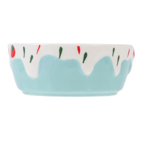 TOYZFRIENDY Keramik Futternapf für Kleine Haustiere Schweres Stabiles Schälchen für Hamster Meerschweinchen Kaninchen Bpa frei Langlebig rutschfest Blau von TOYZFRIENDY