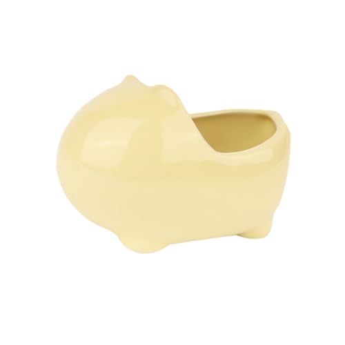 TOYZFRIENDY Keramik Hamster Bade Schlafnest Leicht Gelb Langlebig und Tragbar als Haustier Badewanne und Rückzugsort Kühlendes Kleines Schlafbett für Kleintiere Wie Hamster und Rennmäuse von TOYZFRIENDY