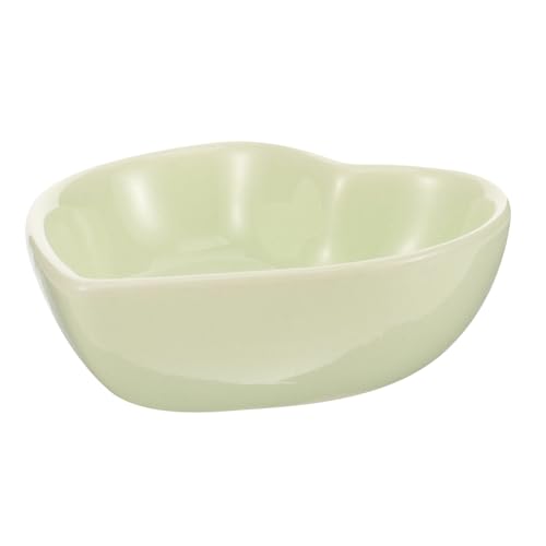 TOYZFRIENDY Keramik Hamster Napf Herzförmig Futter Wasserschale Kippsicher Design Nachhaltig Sicher für Kleintiere Wie Hamster Chinchilla Kaninchen Zubehör Grün von TOYZFRIENDY