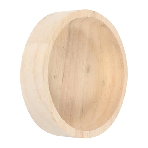 TOYZFRIENDY Kleiner Futternapf aus Massivem Eichenholz für Hamster Meerschweinchen Chinchilla Glatte Oberfläche Kompakte Futterschale für Futter und Wasser Sicherer Futterhalter für von TOYZFRIENDY