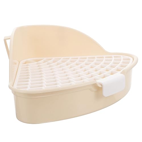TOYZFRIENDY Kleintier Ecktoilette Dreieckig aus Abnehmbar und Kratzsicher als Kaninchen und Meerschweinchen Toilette Platzsparend für Käfige und Eckbereiche von TOYZFRIENDY